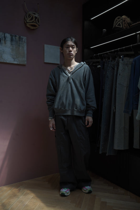 SUGARHILL HALF ZIP HOODIE (SAGE)