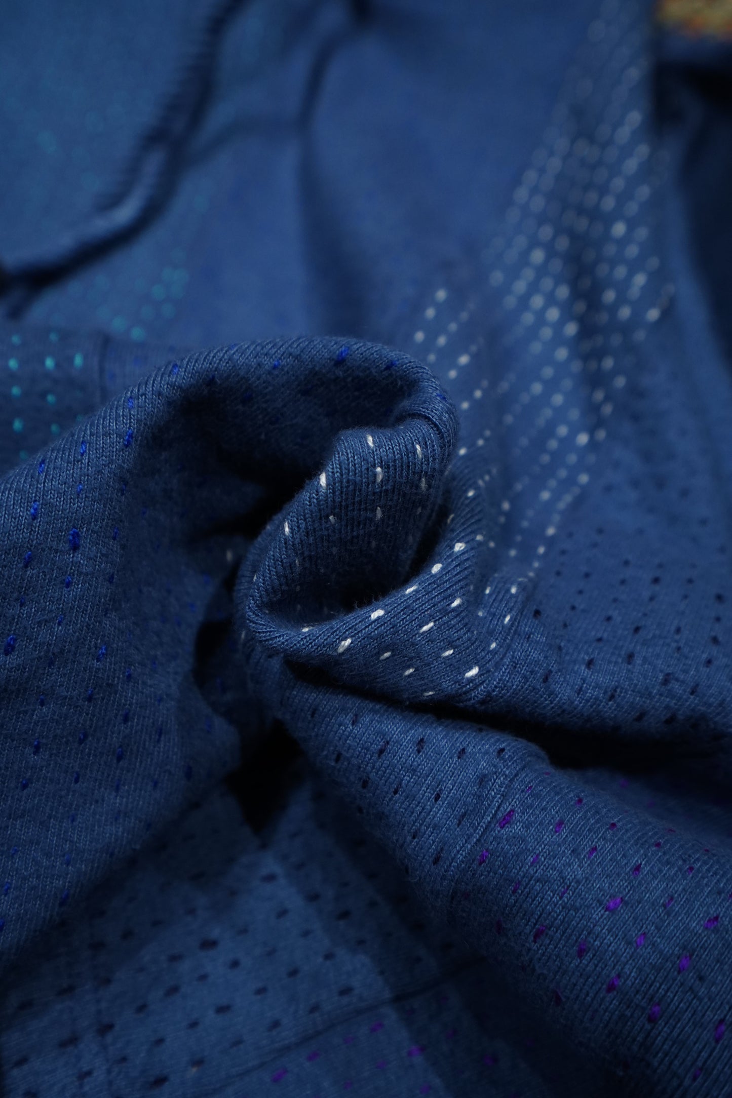 Glass Cypress Blue All-Over BORO Hoodie (Blue)