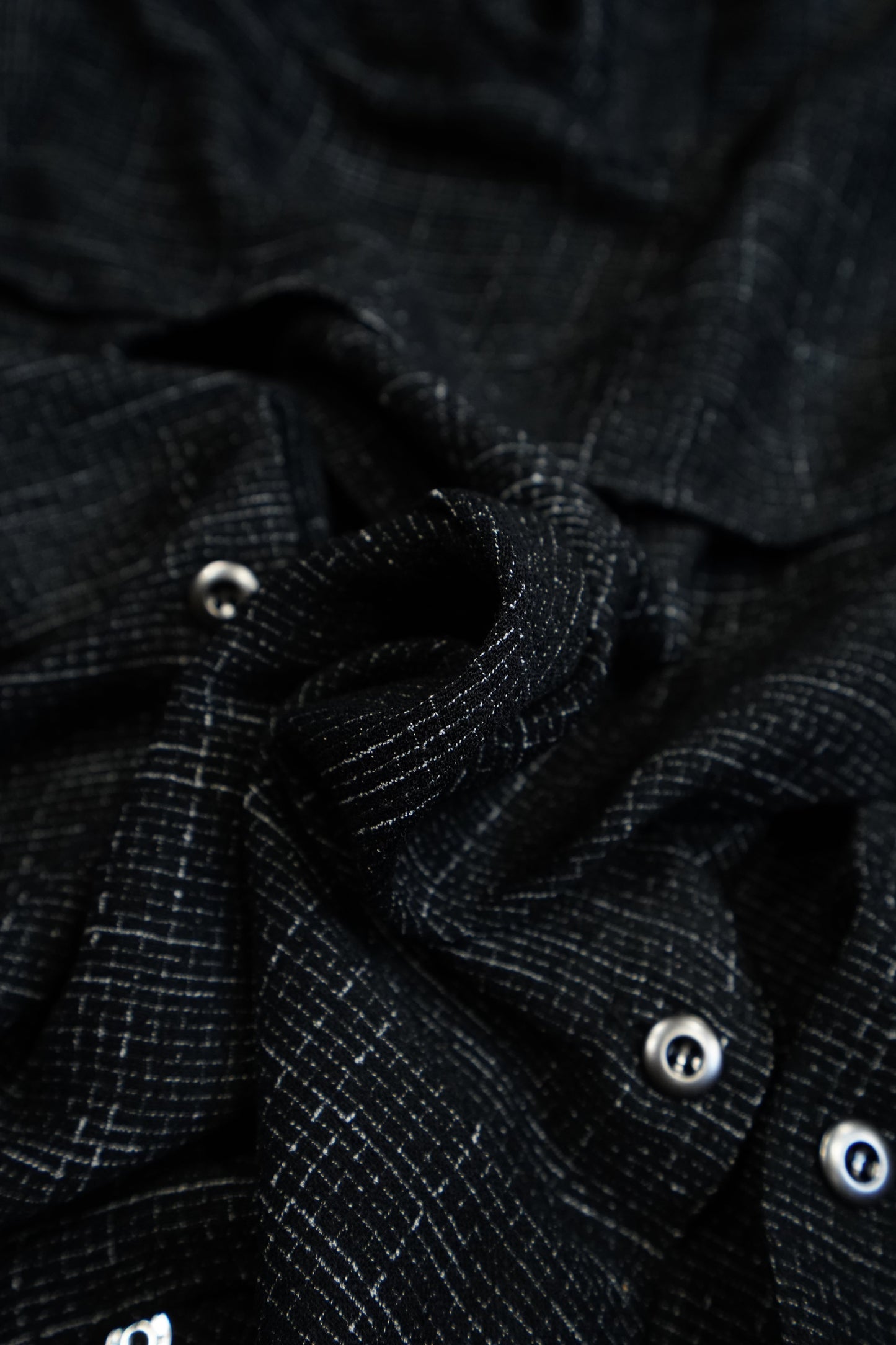 STEAF MARINE HOOD SHIRT (NET BLACK)