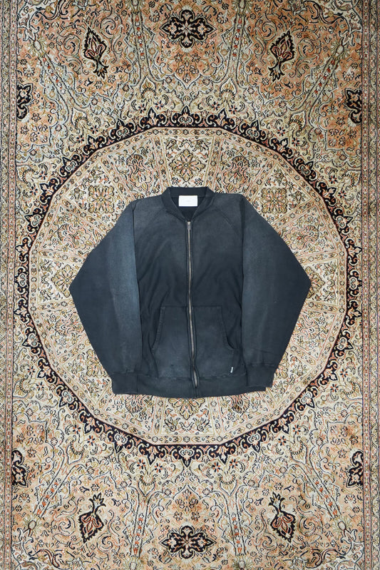 SUGARHILL AGED ZIP-UP SWEAT SHIRT (ASH BLACK)